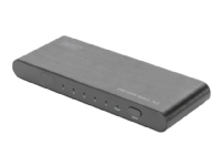 Digitus 4K HDMI Switch, 5x1, HDMI, Aluminium, Schwarz, 1080i, 1080p, 3840 x 2160 Pixel, 195 mm von Digitus