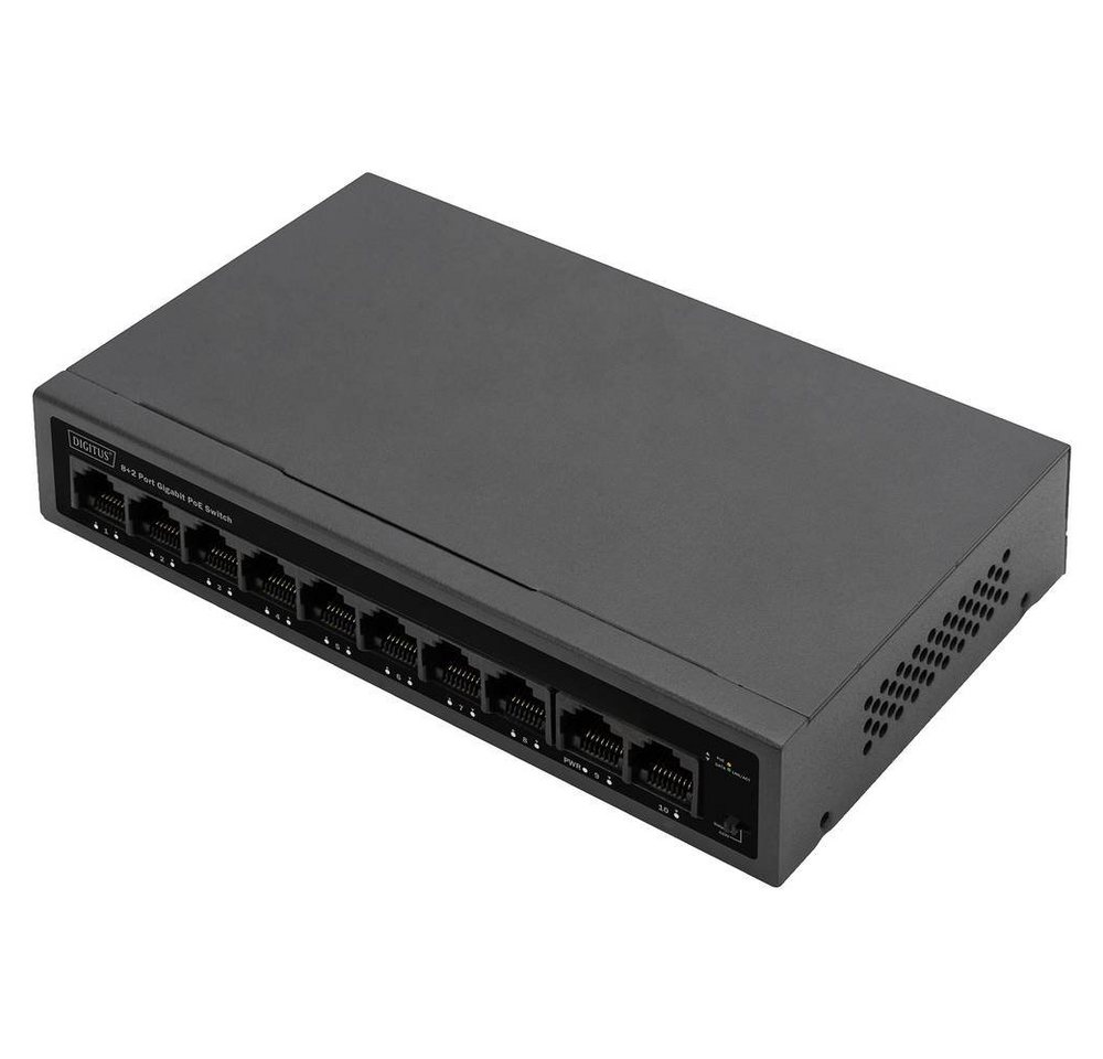 Digitus 8+2 Port GE PoE Switch Netzwerk-Switch (PoE-Funktion) von Digitus
