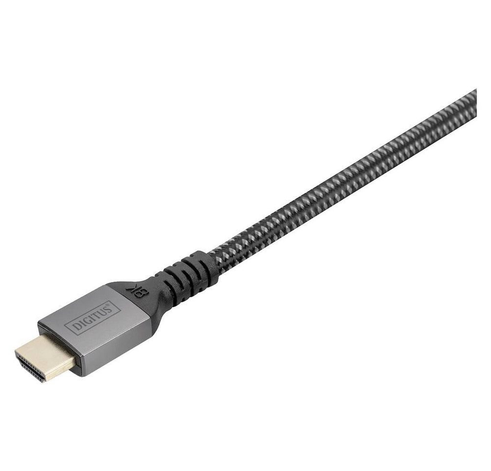 Digitus 8K HDMI Anschlusskabel, HDMI 2.1, Alugehäuse, 3m HDMI-Kabel von Digitus