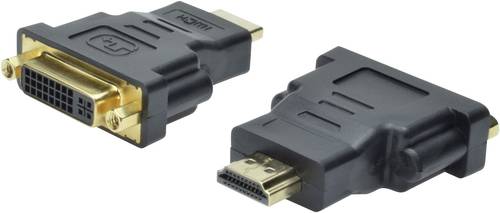 Digitus AK-330505-000-S HDMI / DVI Adapter [1x HDMI-Stecker - 1x DVI-Buchse 24+5pol.] Schwarz von Digitus