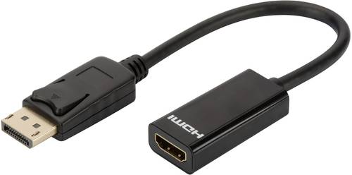 Digitus AK-340400-001-S DisplayPort / HDMI Adapter [1x DisplayPort Stecker - 1x HDMI-Buchse] Schwarz von Digitus