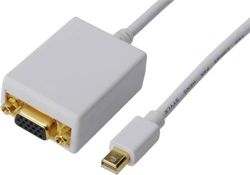 Digitus AK-340407-001-W DisplayPort / VGA Adapter [1x Mini-DisplayPort Stecker - 1x VGA-Buchse] Wei� von Digitus