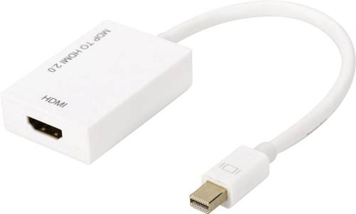 Digitus AK-340416-002-W Mini-DisplayPort / HDMI Adapter [1x Mini-DisplayPort Stecker - 1x HDMI-Buchs von Digitus