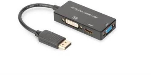 Digitus AV Konverter AK-340418-002-S [DisplayPort - HDMI, DVI, VGA] 3840 x 2160 Pixel von Digitus