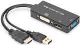 Digitus Assmann - Videokonverter - HDMI - DVI, DisplayPort, VGA - Schwarz (AK-330403-002-S) von Digitus