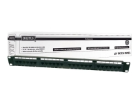 Digitus CAT 6, Klasse E Patch Panel, RJ-45, Cat6, Schwarz, Rackeinbau, 1U, LSA von Digitus