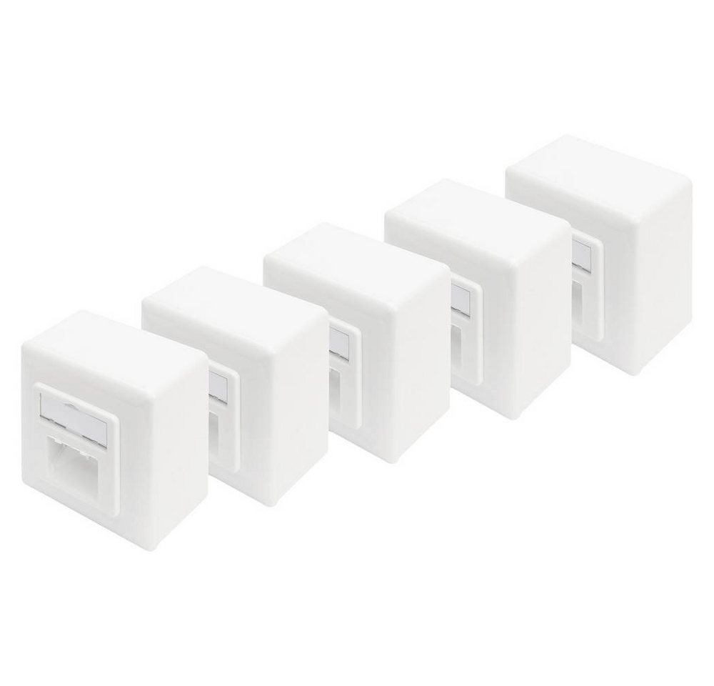 Digitus CAT 6 Modulare Anschlussdose (5er Pack Netzwerk-Adapter, Modulfähig von Digitus