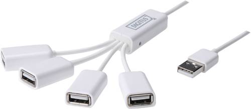 Digitus DA-70216 4 Port USB 2.0-Hub Weiß von Digitus