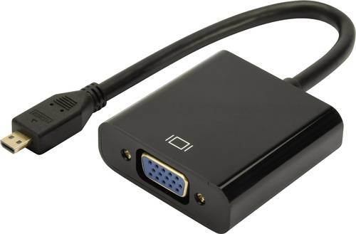 Digitus DA-70460 HDMI / VGA Adapter [1x HDMI-Stecker D Micro - 1x VGA-Buchse, Klinkenbuchse 3.5 mm] von Digitus