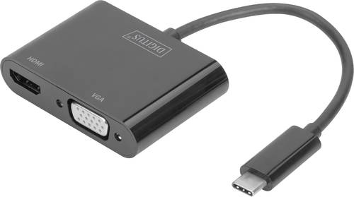 Digitus DA-70858 USB / HDMI / VGA Adapter [1x USB-C® Stecker - 1x HDMI-Buchse, VGA-Buchse] Schwarz von Digitus