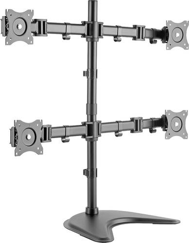 Digitus DA-90364 4fach Monitor-Standfuß 38,1cm (15 ) - 68,6cm (27 ) Schwarz Drehbar, Höhenverst von Digitus