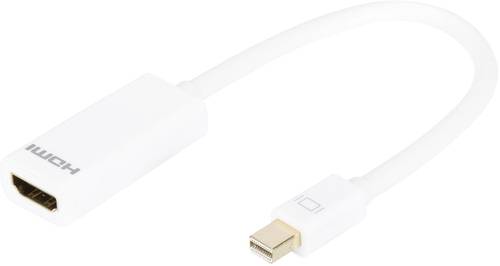 Digitus DB-340404-001-W HDMI / Mini-DisplayPort Adapter [1x Mini-DisplayPort Stecker - 1x HDMI-Buchs von Digitus