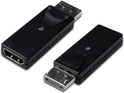 Digitus DB-340602-000-S DisplayPort / HDMI Adapter [1x DisplayPort Stecker - 1x HDMI-Buchse] Schwarz von Digitus