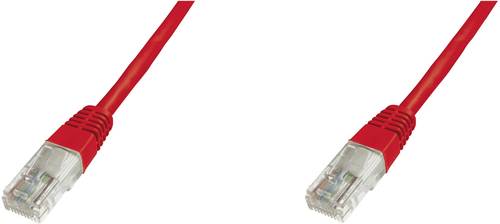 Digitus DK-1511-010/R RJ45 Netzwerkkabel, Patchkabel CAT 5e U/UTP 1.00m Rot von Digitus