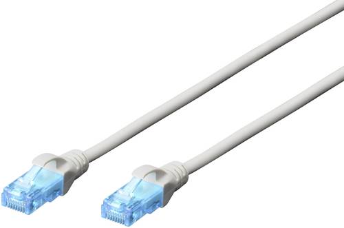 Digitus DK-1512-005 RJ45 Netzwerkkabel, Patchkabel CAT 5e U/UTP 0.50m Grau verdrillte Paare von Digitus