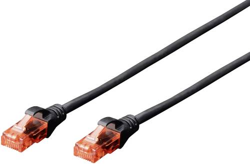 Digitus DK-1612-005/BL RJ45 Netzwerkkabel, Patchkabel CAT 6 U/UTP 0.50m Schwarz verdrillte Paare von Digitus