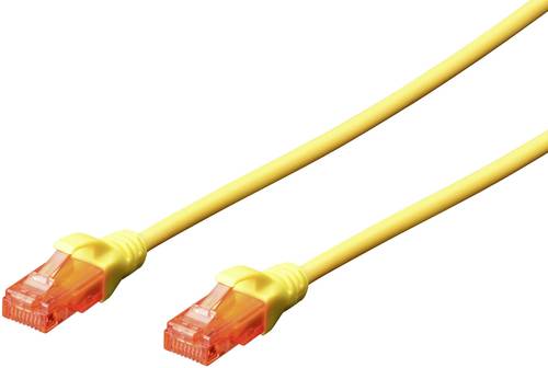 Digitus DK-1612-030/Y RJ45 Netzwerkkabel, Patchkabel CAT 6 U/UTP 3.00m Gelb verdrillte Paare von Digitus