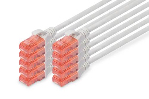 Digitus DK-1617-005-10 RJ45 Netzwerkkabel, Patchkabel CAT 6 U/UTP 0.50m Grau 1St. von Digitus