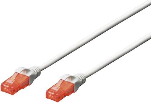 Digitus DK-1617-050/WH RJ45 Netzwerkkabel, Patchkabel CAT 6 U/UTP 5.00m Weiß Halogenfrei, verdrillt von Digitus