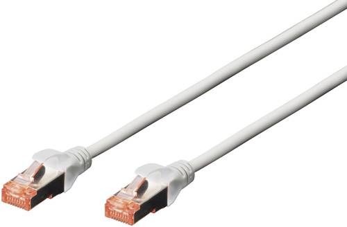 Digitus DK-1644-005 RJ45 Netzwerkkabel, Patchkabel CAT 6 S/FTP 0.50m Grau Halogenfrei, verdrillte Pa von Digitus