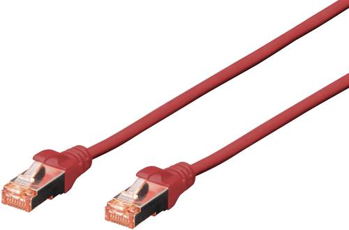 Digitus DK-1644-010/R RJ45 Netzwerkkabel, Patchkabel CAT 6 S/FTP 1.00m Rot Halogenfrei, verdrillte P von Digitus