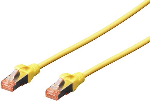 Digitus DK-1644-030/Y RJ45 Netzwerkkabel, Patchkabel CAT 6 S/FTP 3.00m Gelb Halogenfrei, verdrillte von Digitus