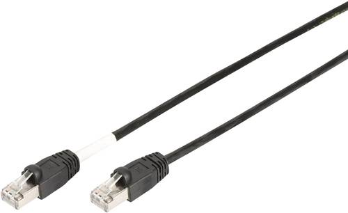 Digitus DK-1644-050/BL-OD RJ45 Netzwerkkabel, Patchkabel CAT 6 S/FTP 5.00m Schwarz UV-Beständig, ve von Digitus