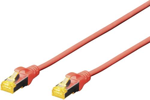 Digitus DK-1644-A-005/R RJ45 Netzwerkkabel, Patchkabel CAT 6a S/FTP 0.50m Rot Halogenfrei, verdrillt von Digitus