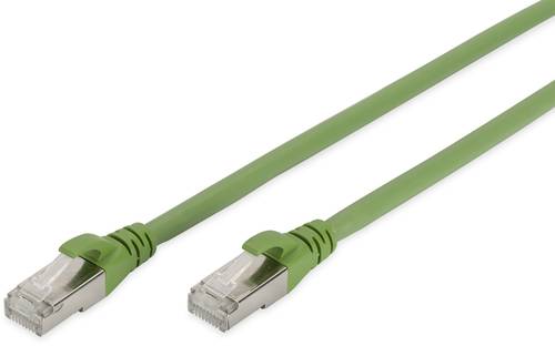 Digitus DK-1644-A-PUR-100 RJ45 Netzwerkkabel, Patchkabel CAT 6a S/FTP 10.00m Grün Folienschirm, Ges von Digitus