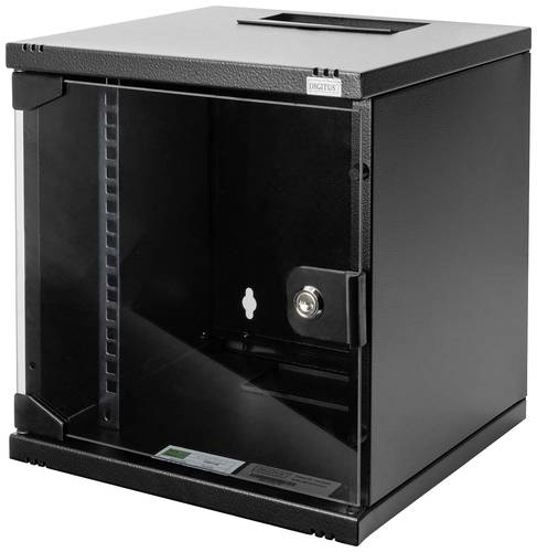 Digitus DN-10-SET-1-B 10 Zoll Netzwerkschrank 6 HE Schwarz (RAL 9005), Schwarz von Digitus