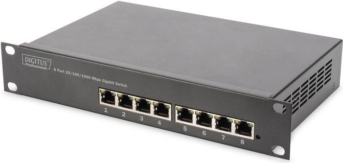 Digitus DN-10-SET-1 - Gehäuse - 254 mm, 312 x 100 mm (wxd) - mit Steckerleiste, Netzwerk-Switch, Patch-Panel - geeignet für Wandmontage - Wechselstrom 250 V - Hellgrau, RAL 7035 - 6U - 25,4 cm (10) (DN-10-SET-1) von Digitus