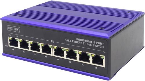 Digitus DN-650108 Industrial Ethernet Switch 10 / 100MBit/s IEEE 802.3af (12.95 W), IEEE 802.3at (25 von Digitus
