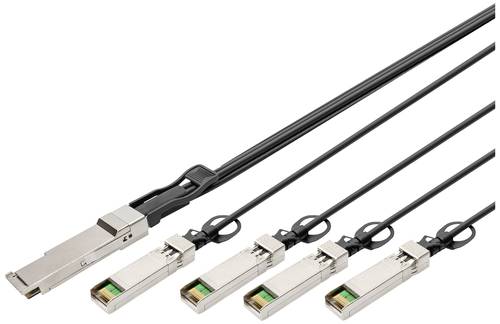 Digitus DN-81321 Glasfaser / SFP+ LWL, Computer Anschlusskabel [1x QSFP+ - 4x SFP+] 1m von Digitus