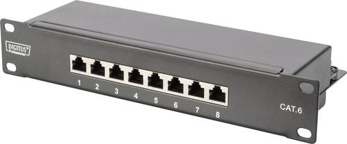 Digitus DN-91608S 8 Port Netzwerk-Patchpanel 254mm (10 ) CAT 6 1 HE von Digitus