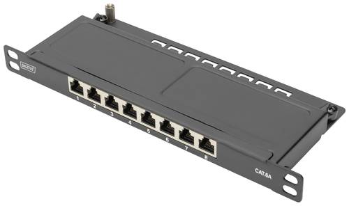 Digitus DN-91608S-SL-EA 8 Port Patch-Panel 254mm (10 ) CAT 6a 0.5 HE von Digitus