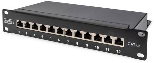 Digitus DN-91612S-EA 12 Port Netzwerk-Patchpanel 254mm (10 ) CAT 6a 1 HE von Digitus