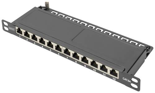 Digitus DN-91612S-SL-EA 12 Port Patch-Panel 254mm (10 ) 0.5 HE von Digitus