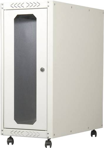 Digitus DN-CC 9001 mit Glastür PC-Schrank (B x H x T) 300 x 650 x 600mm Lichtgrau (RAL 7035) von Digitus