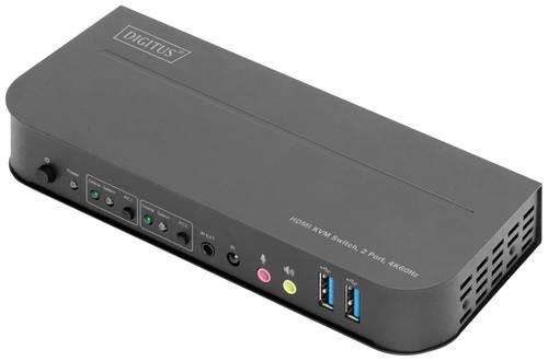 Digitus DS-12874 4 Port KVM-Umschalter HDMI USB 4096 x 2160 Pixel von Digitus