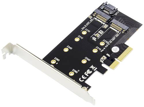 Digitus DS-33170 2+1 Port M.2 Controller PCIe Passend für (SSD): M.2 SATA SSD, M.2 PCIe NVMe SSD in von Digitus