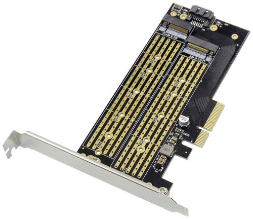 Digitus DS-33172 2+1 Port M.2 Controller PCIe x4 Passend für (SSD): M.2 SATA SSD, M.2 PCIe NVMe SSD von Digitus
