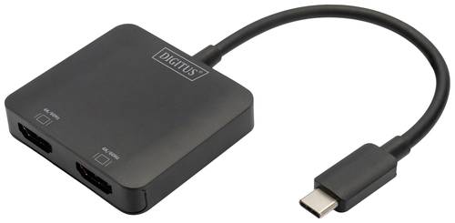 Digitus DS-45338 HDMI / USB-C® Adapter [1x USB-C® - 2x HDMI-Buchse] Schwarz HDMI-fähig, High Spee von Digitus