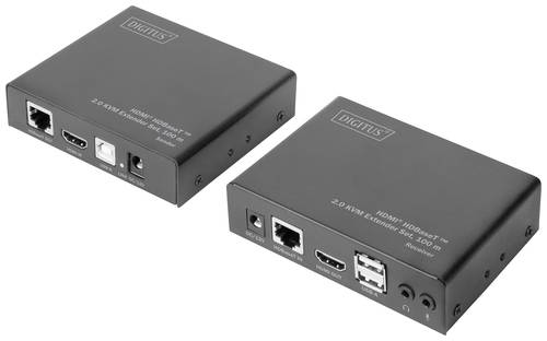 Digitus DS-55505 HDBaseT Extender (Empfänger) über Stromnetz, über Netzwerkkabel RJ45 100m von Digitus