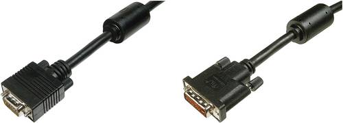 Digitus DVI / VGA Adapterkabel DVI-I 24+5pol. Stecker, VGA 15pol. Stecker 2.00m Schwarz AK-320300-02 von Digitus