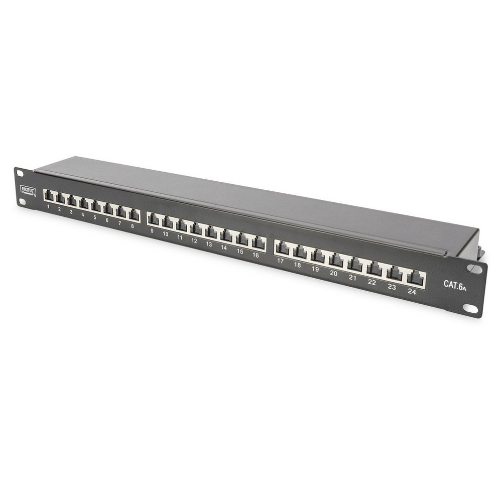 Digitus Digitus 24 Port Netzwerk-Patchpanel 483 mm (19) CAT 6a, CAT 6a (Rohk Netzwerk-Patch-Panel von Digitus