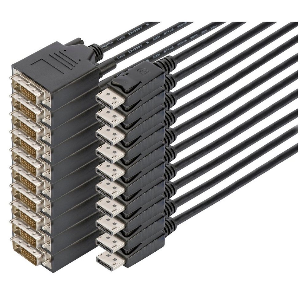 Digitus Digitus Adapterkabel DisplayPort Stecker, DVI-D 24+1pol. Stecker 2.00 HDMI-Kabel, (2.00 cm) von Digitus