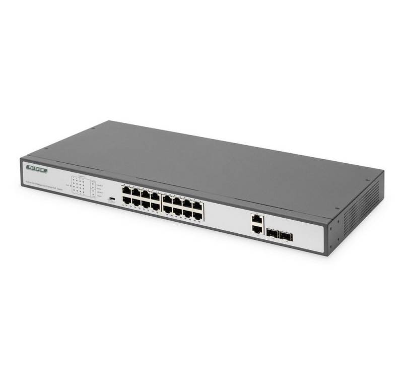 Digitus Digitus DN-95342-1 Netzwerk Switch 16 + 2 Port 10 / 100 MBit/s PoE-Fu Netzwerk-Switch von Digitus