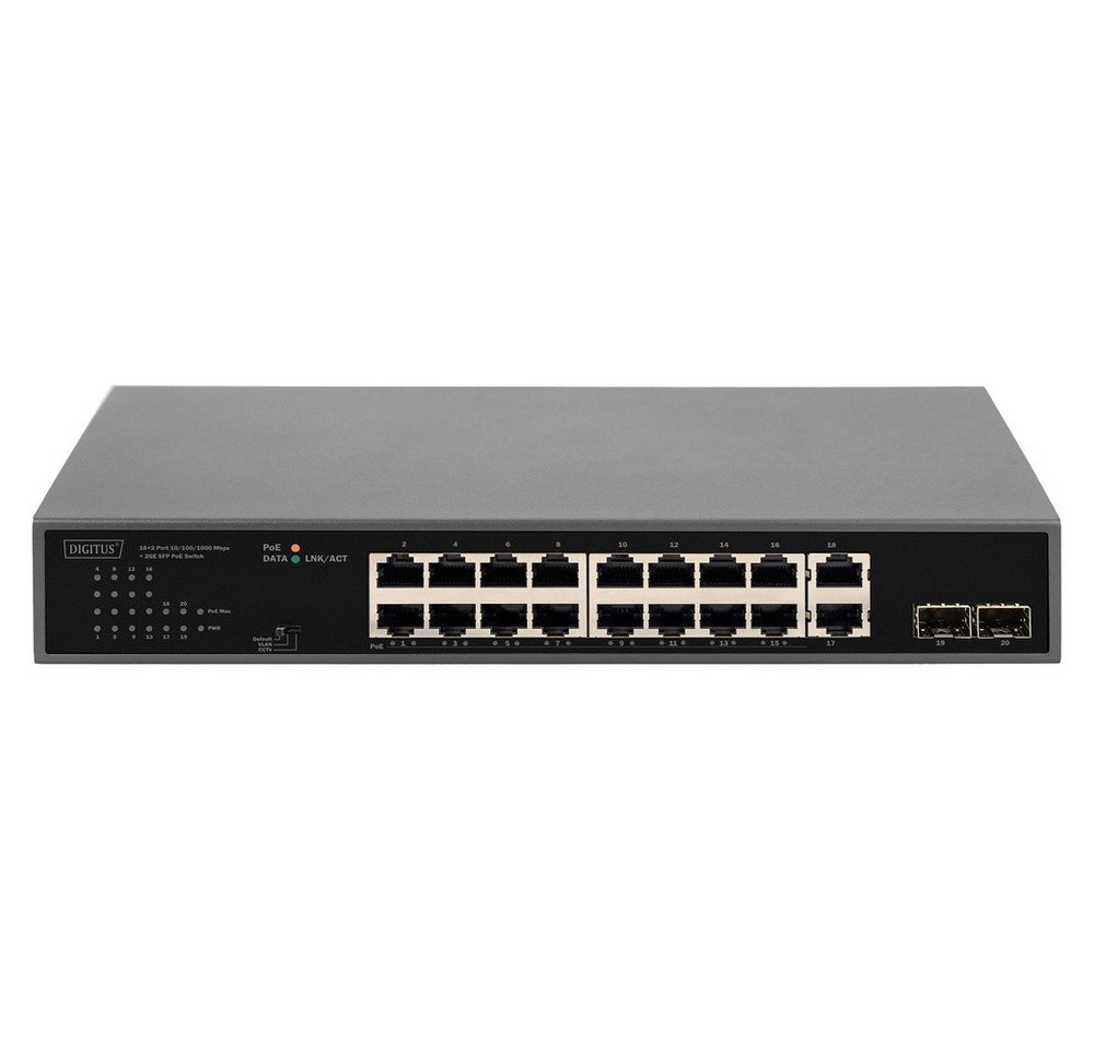 Digitus Digitus DN-95358 Ethernet Switch 16 + 2 Port 10 / 100 / 1000 MBit/s P Netzwerk-Switch Digitus Digitus DN-95358 Ethernet Switch 16 + 2 Port 10 / 100 / 1000 MBit/s P Netzwerk-Switch von Digitus