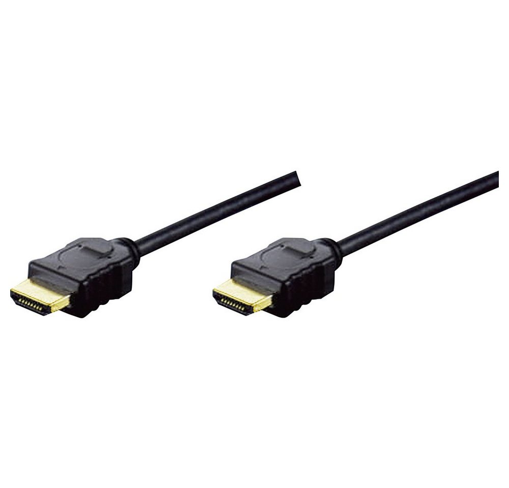 Digitus Digitus HDMI Anschlusskabel HDMI-A Stecker, HDMI-A Stecker 5.00 m Schw HDMI-Kabel, (5.00 cm) von Digitus