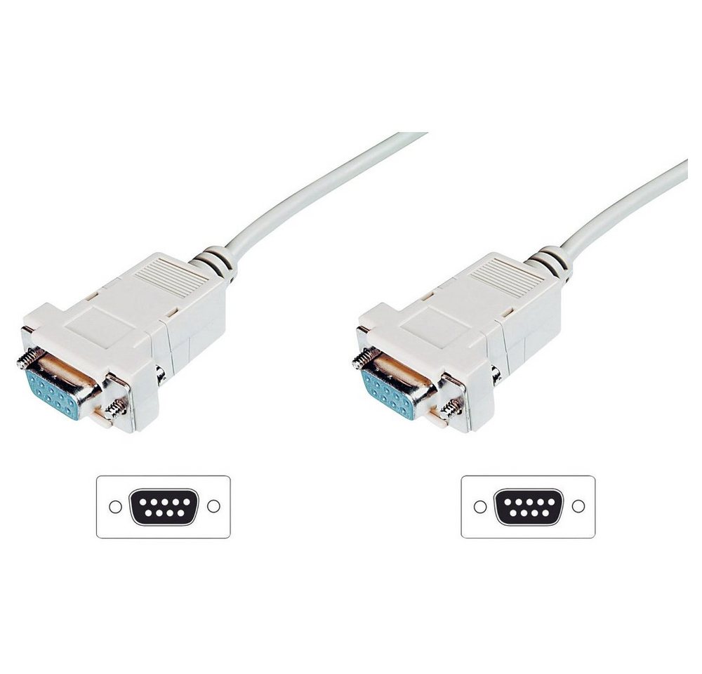 Digitus Digitus Seriell Anschlusskabel [1x D-SUB-Buchse 9pol. - 1x D-SUB-Buchs Konverterkabel, (3.00 cm) von Digitus
